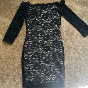 Elegant Black Lace Dress